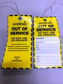 Out of Service Tag