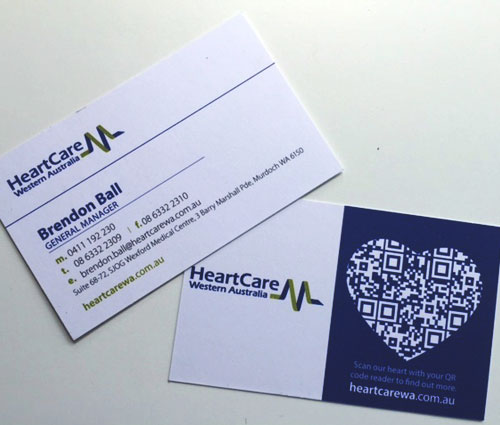 Printed Business Card with QR Code - G Force Printing Perth